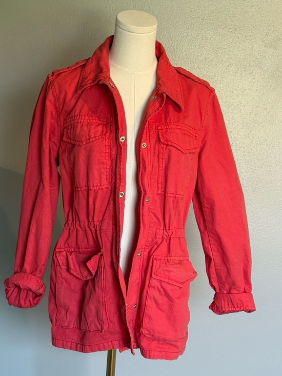 GAP Jackets & Blazers - GAP Women's Coral-Red Utility Jacket